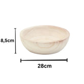 ETONI Elegante Obstschale aus Leichtholz 28 cm Durchmesser